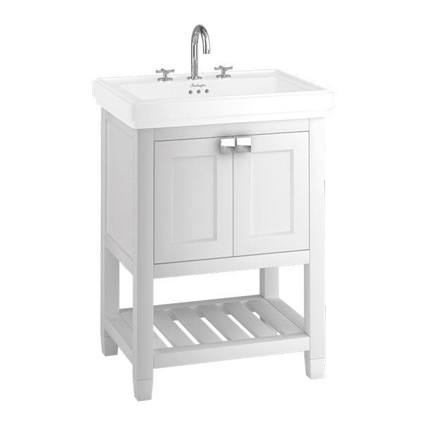 Riviera 650mm Matt White Vanity Unit - Plumleys Plumbing Merchant