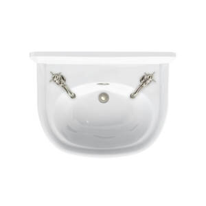 Arcade 500mm Cloakroom Basin with Nickel Overflow