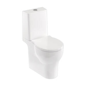 Trim close coupled WC including soft close seat